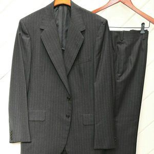 OXXFORD Wool Flannel Pinstripe Suit_40L_Pants35x30